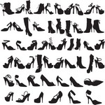 Beauty Fashion Shoes Silhouettes [EPS File]