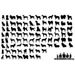 80 Dogs Silhouettes