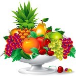 Fruit Plate Vector Art
