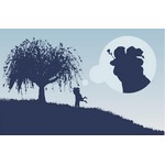 Large Tree Couple Silhouette