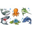 Cute Cartoon Animals, Underwater