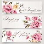 Banner 12 [flower, rose, hand painted]