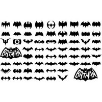 Batman logo silhouettes