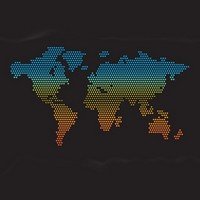 Dotted map world (29714)