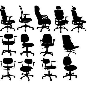 Office chair silhouettes