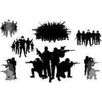 Soldier silhouettes