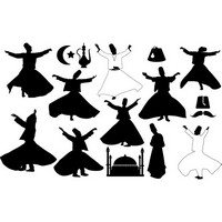 Turkey dancers silhouettes – Whirling