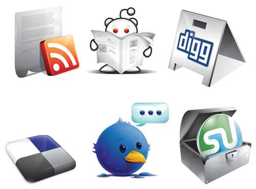 6 Free New Social Icons [AI Format] png
