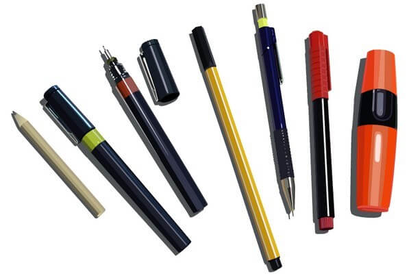 Pens Pencils and Markers [AI,EPS and PDF Files] png