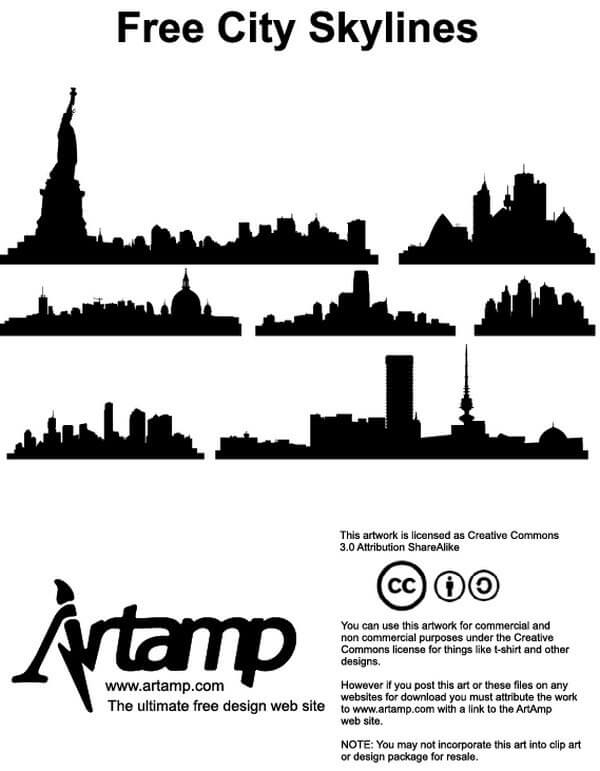 City Skyline Silhouette png