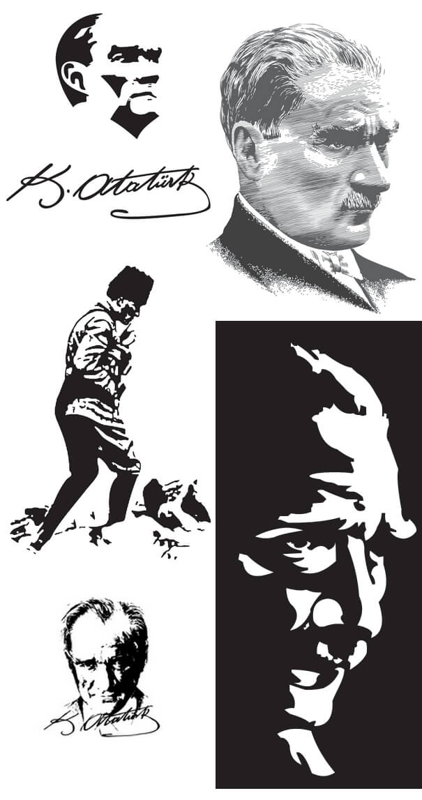 Mustafa Kemal Ataturk Silhouette [5 EPS File]