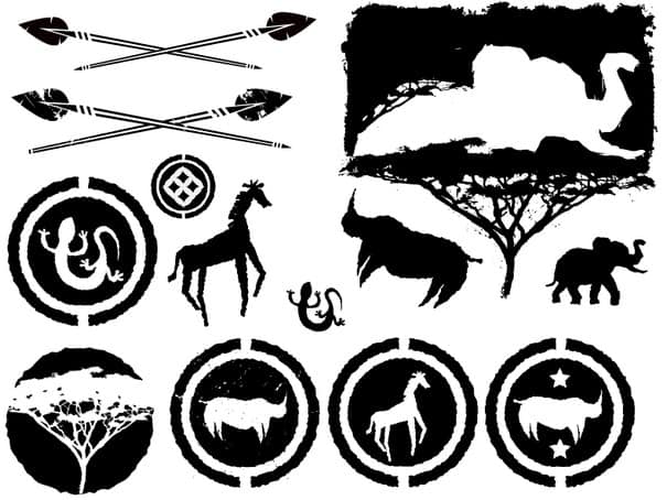 Africa Silhouette Vector Pack [AI File]