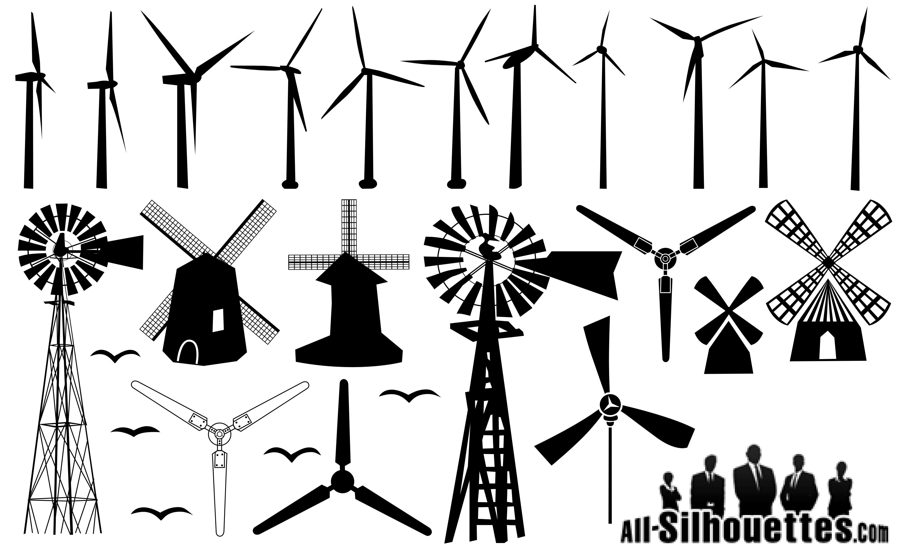 Windmill Silhouettes