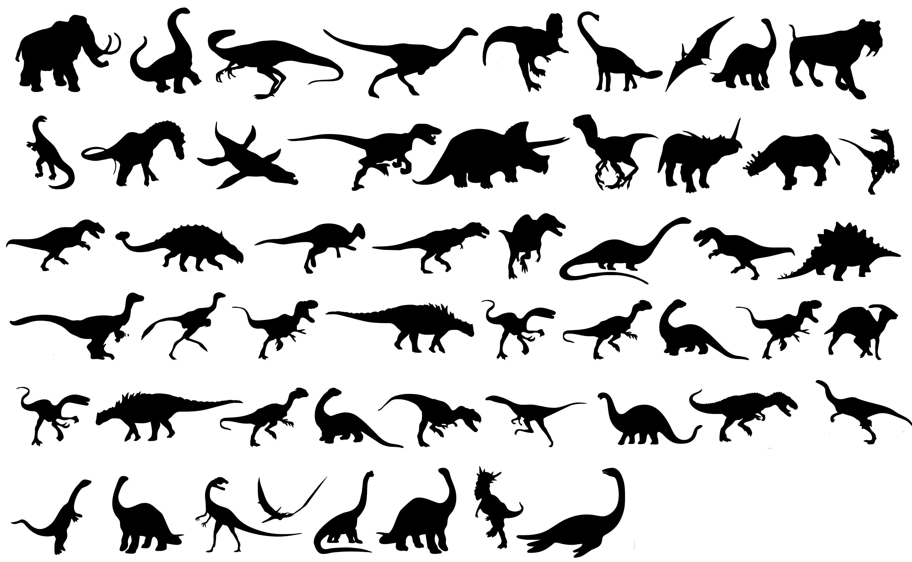 Dinosaurs Silhouettes