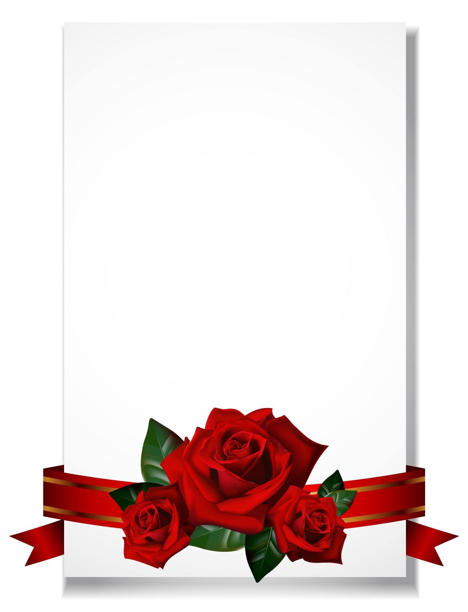 Rose, Romantic, Wedding, Frame, Background, Card, Flower