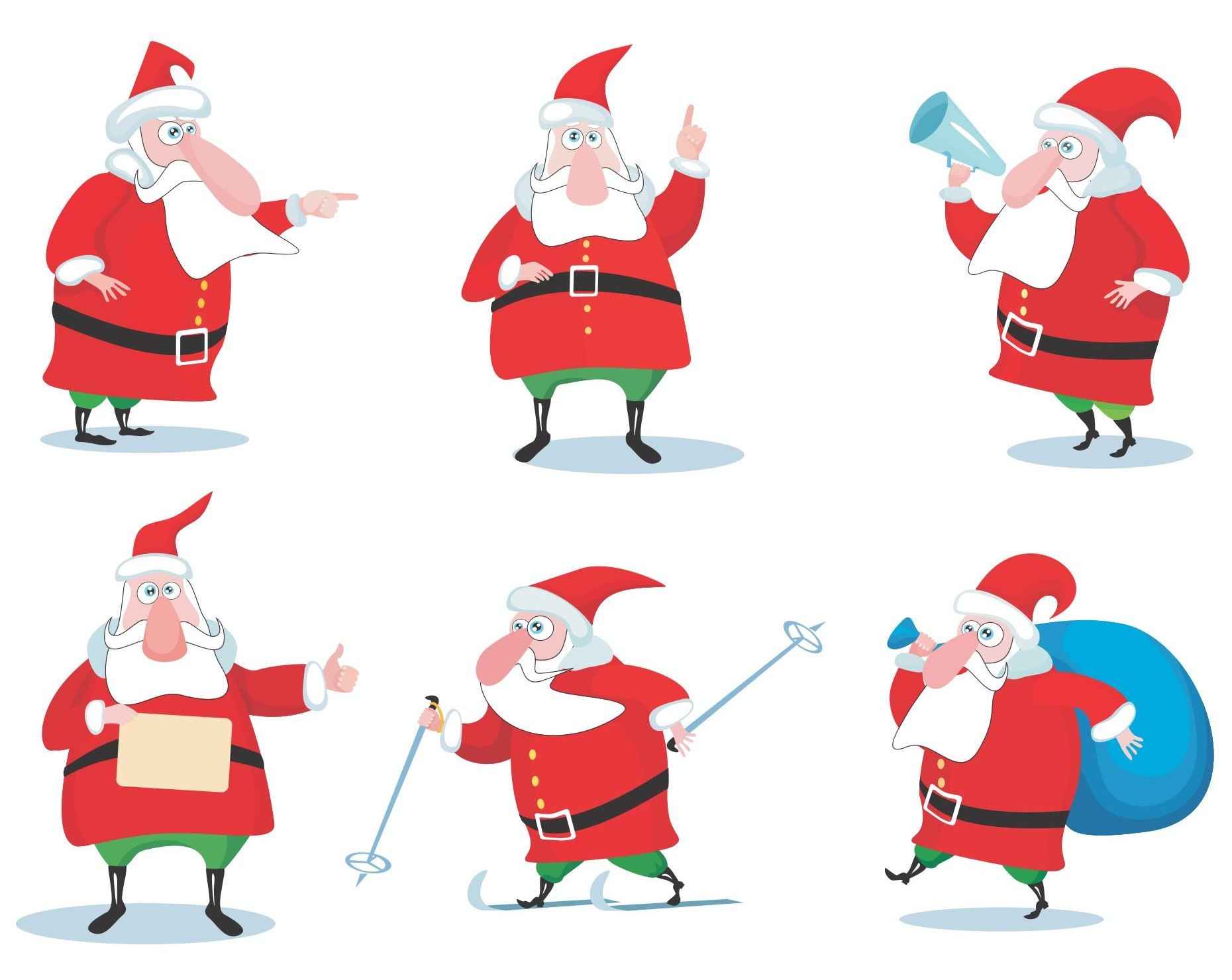 Cartoon Santa Claus Vector 02 [EPS File]