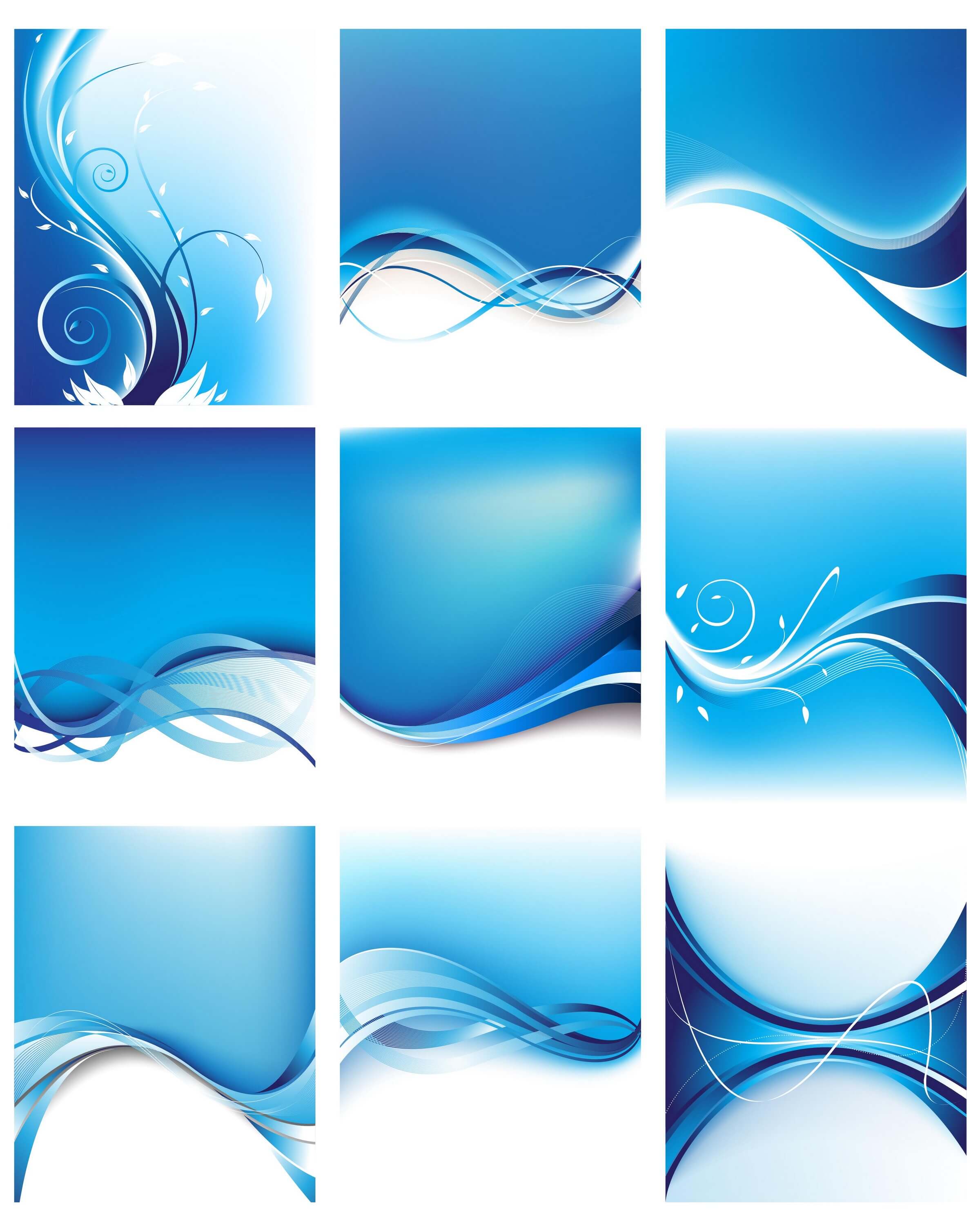 Blue Dynamic Lines Background Vector Material