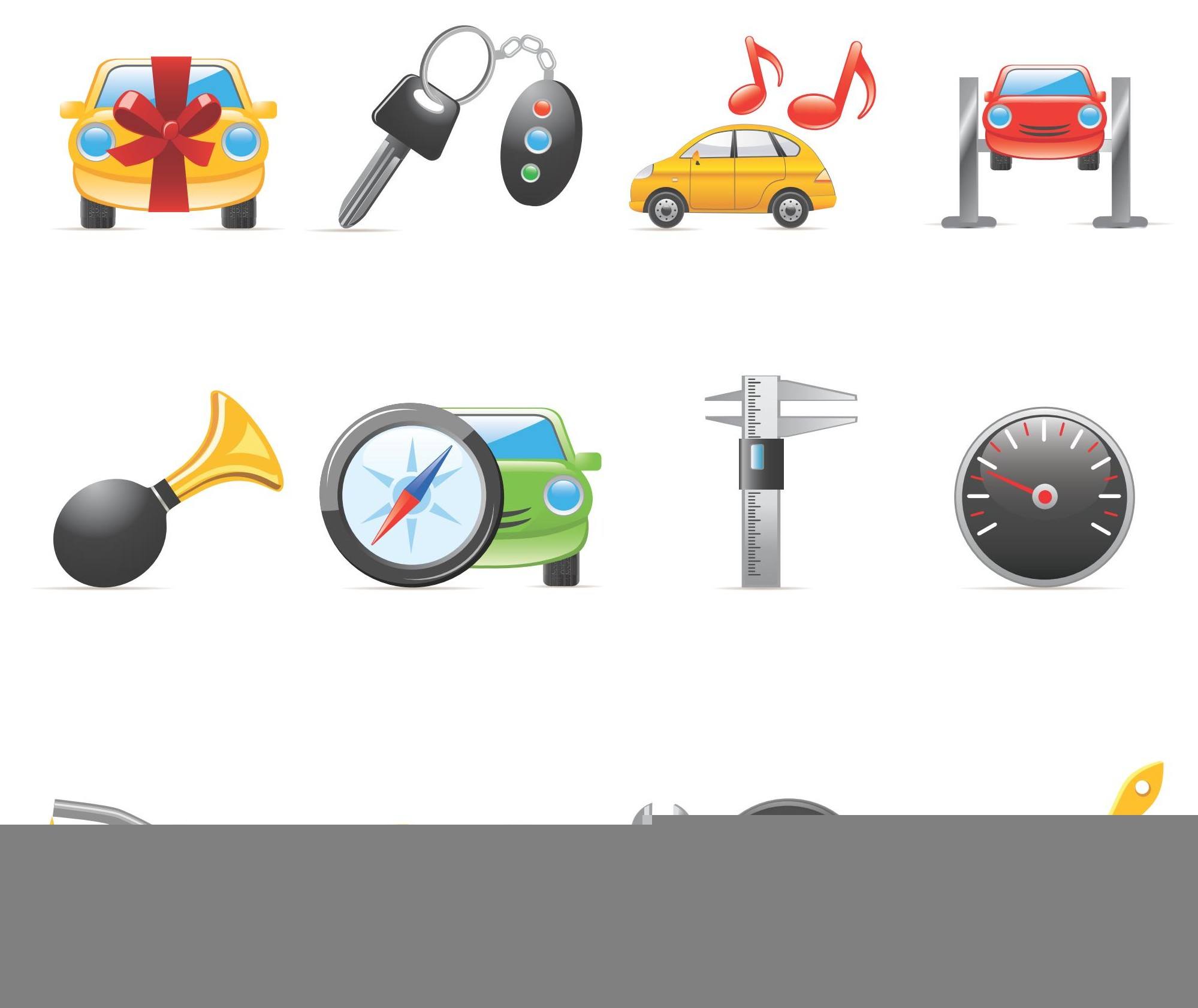 Car Peripheral Products Icons [EPS File]