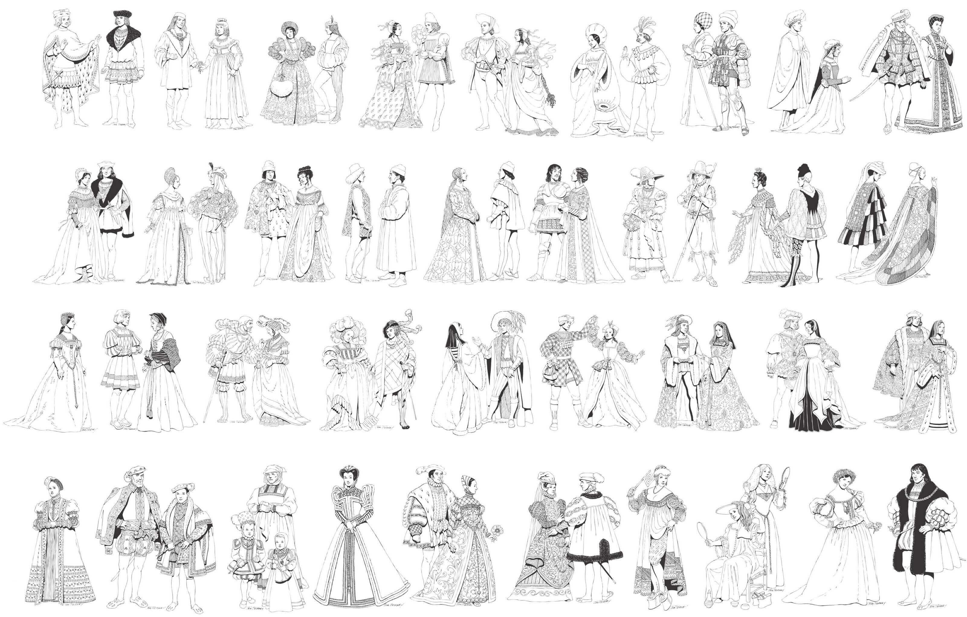 Traditional Renaissance Characters [EPS File]