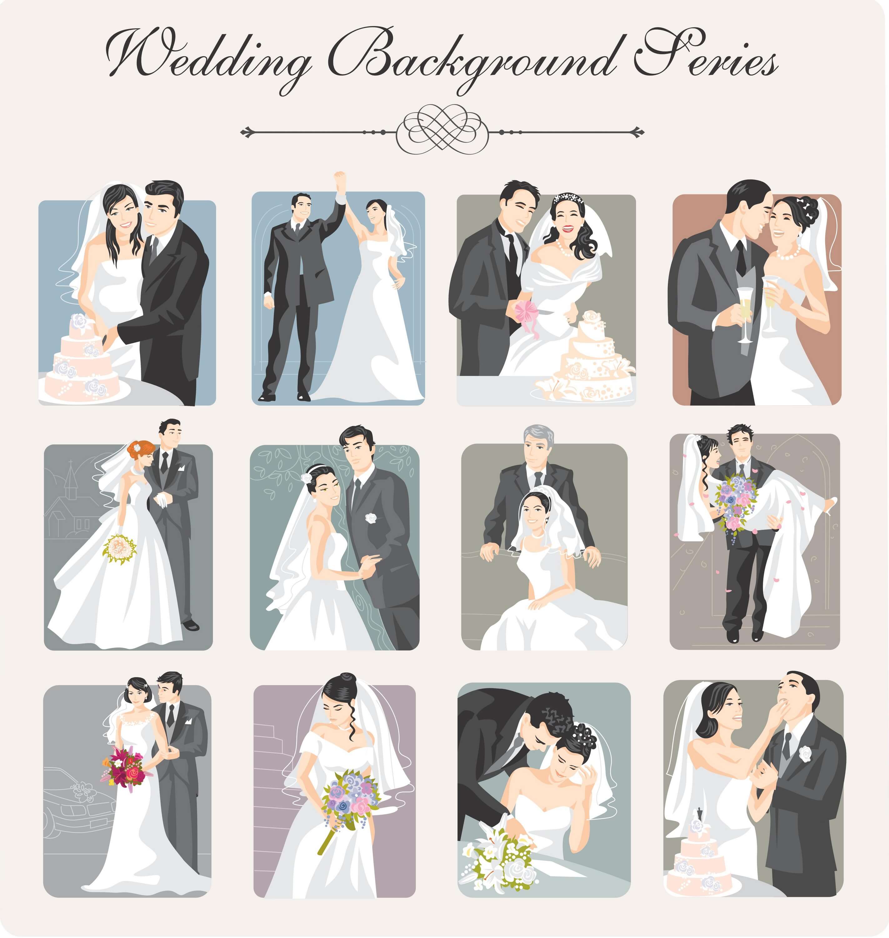 Wedding Backgrounds Illustrator 02