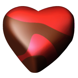 Chocolate Hearts Icons 256×256 [PNG Files]