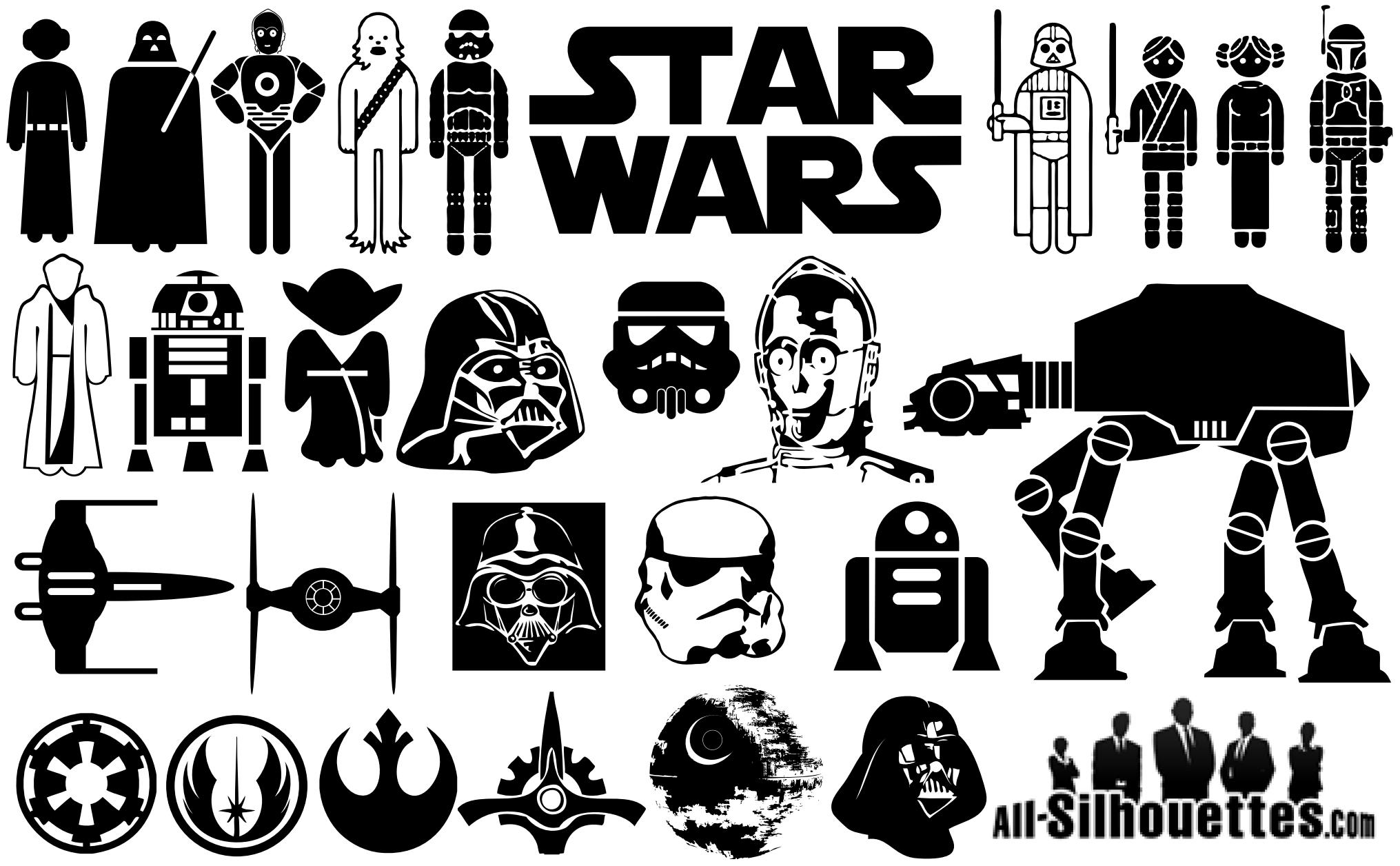 Star Wars Symbol Silhouettes