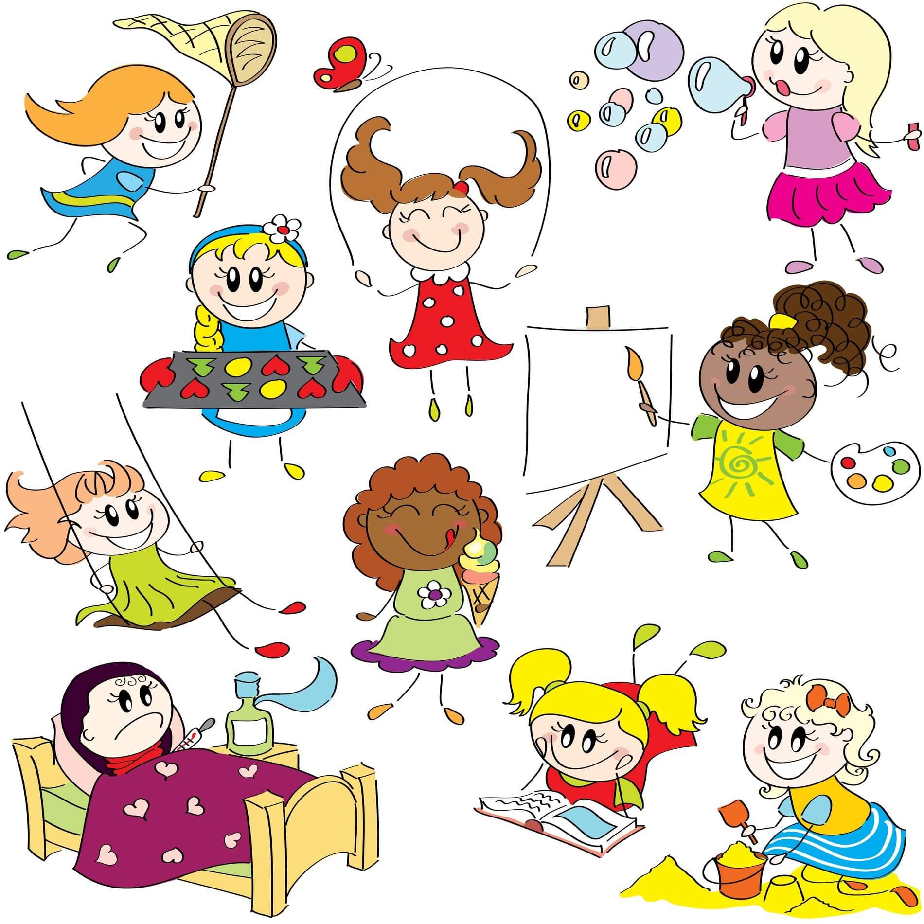 Cartoon Children, Kids, People 07 png