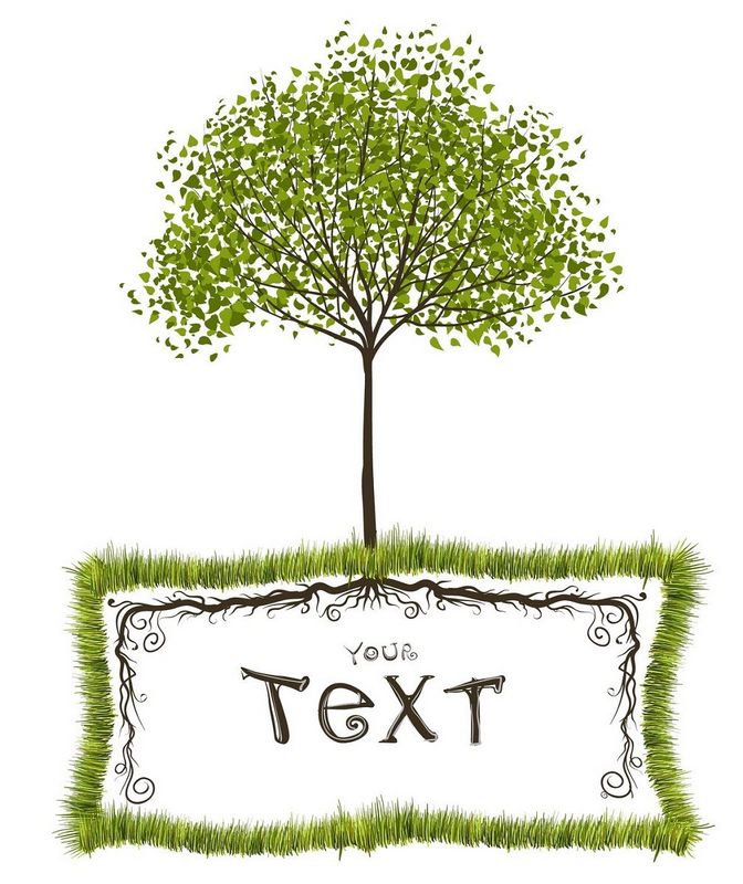 Tree Background, Text Frame png