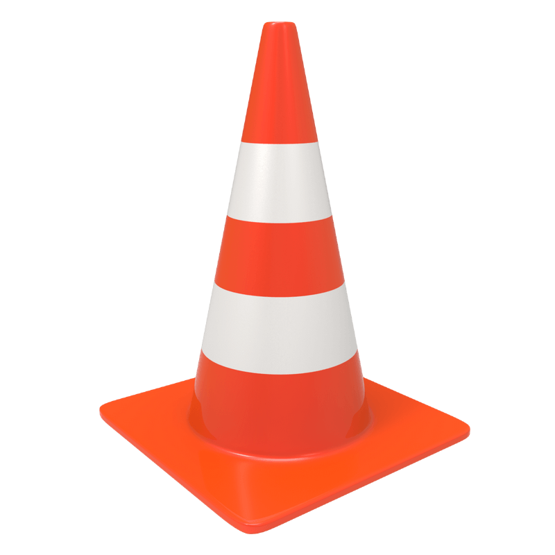 3D Traffic Cone [PNG - 800x800]