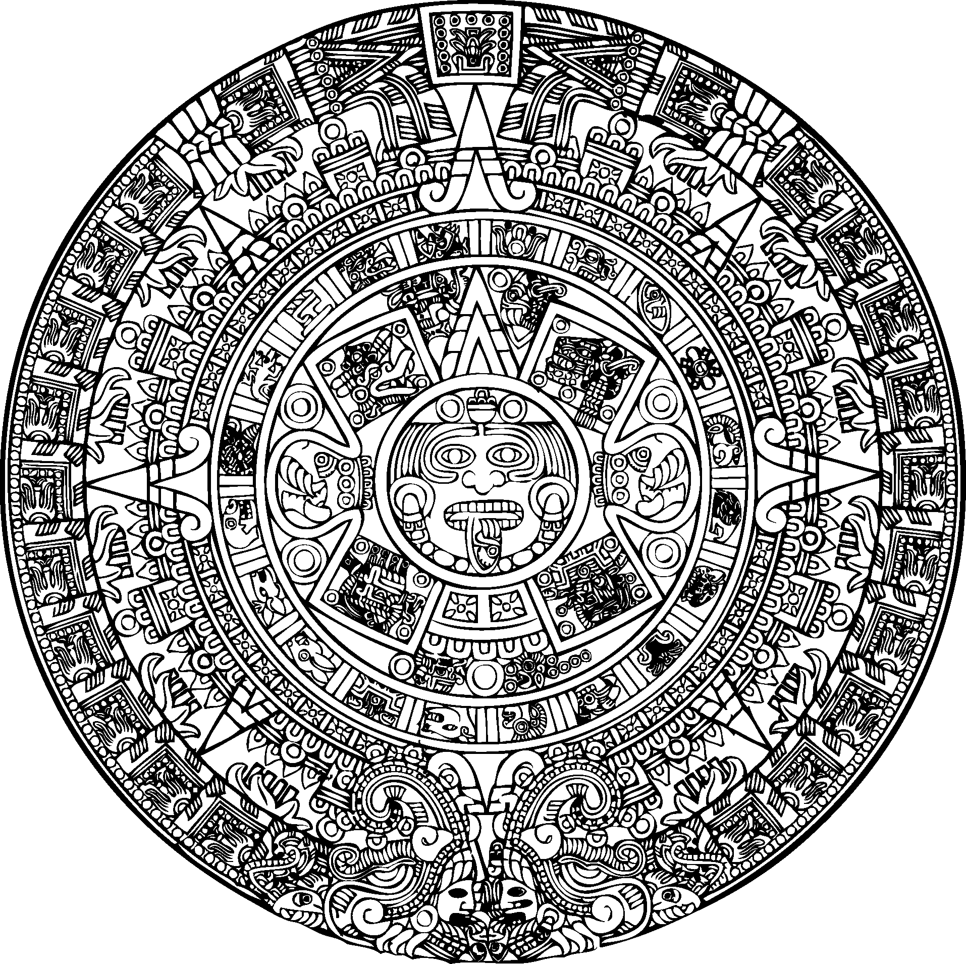 Aztec Calendar Vector png