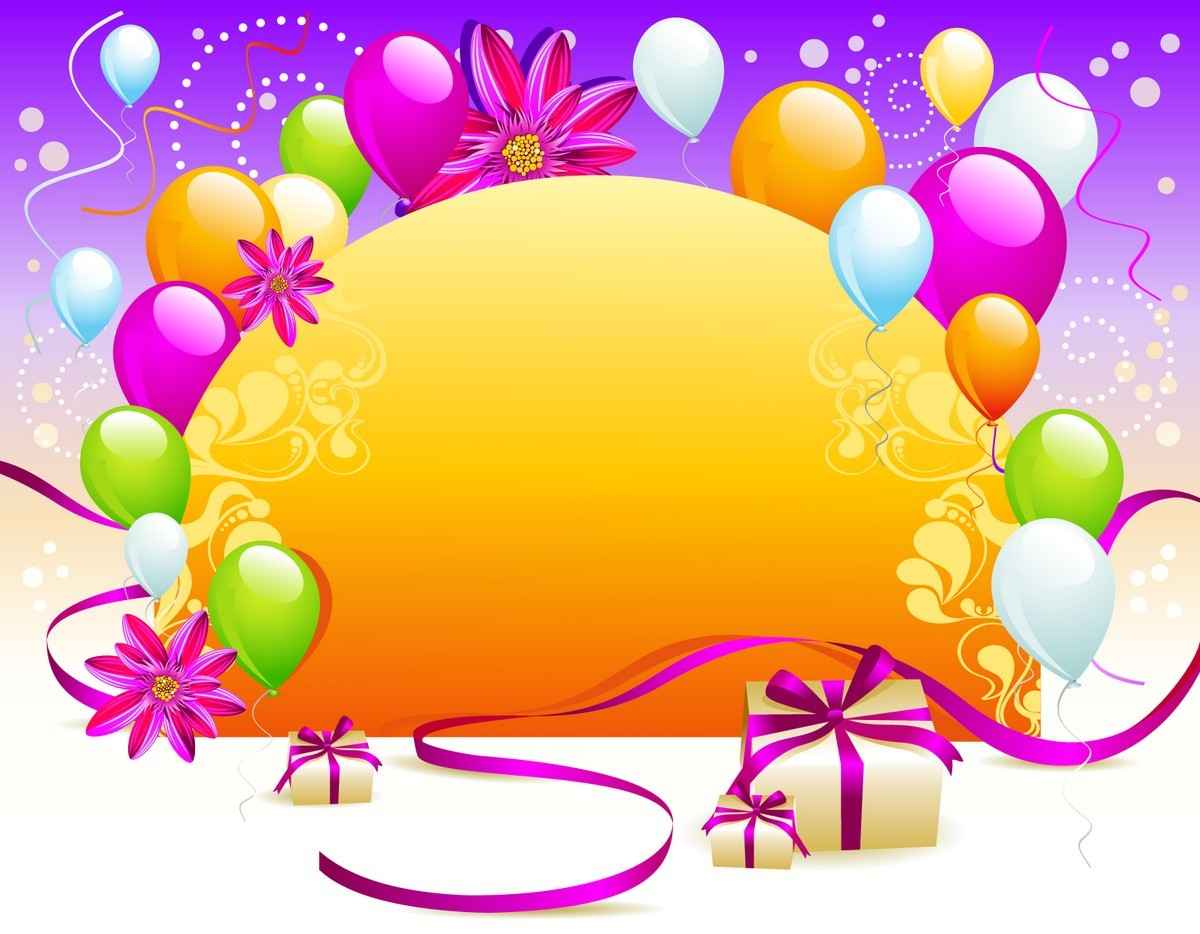 Balloon gift card background