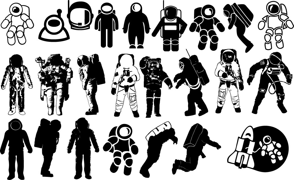 Astronaut silhouettes
