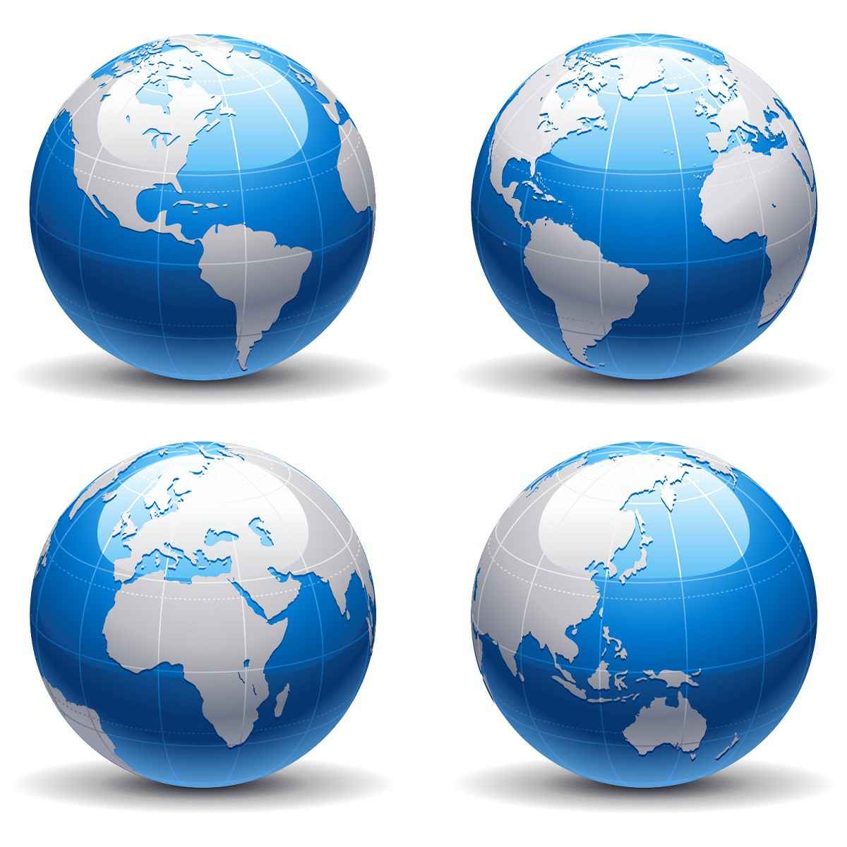 Blue earth globe