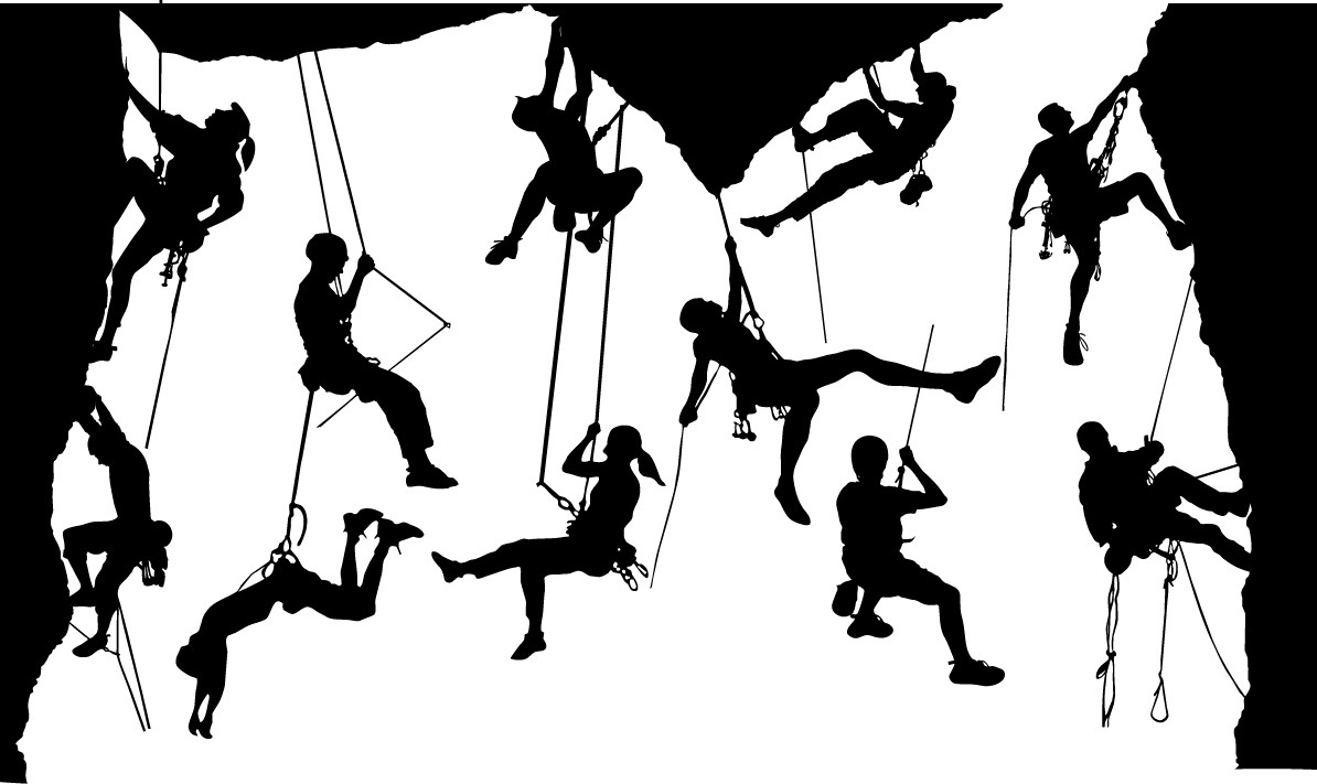 Climber silhouettes