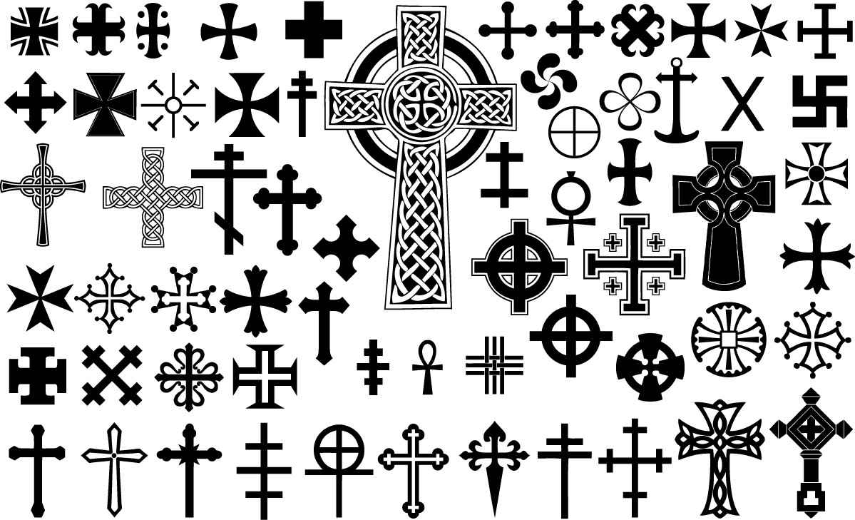 Cross silhouettes png