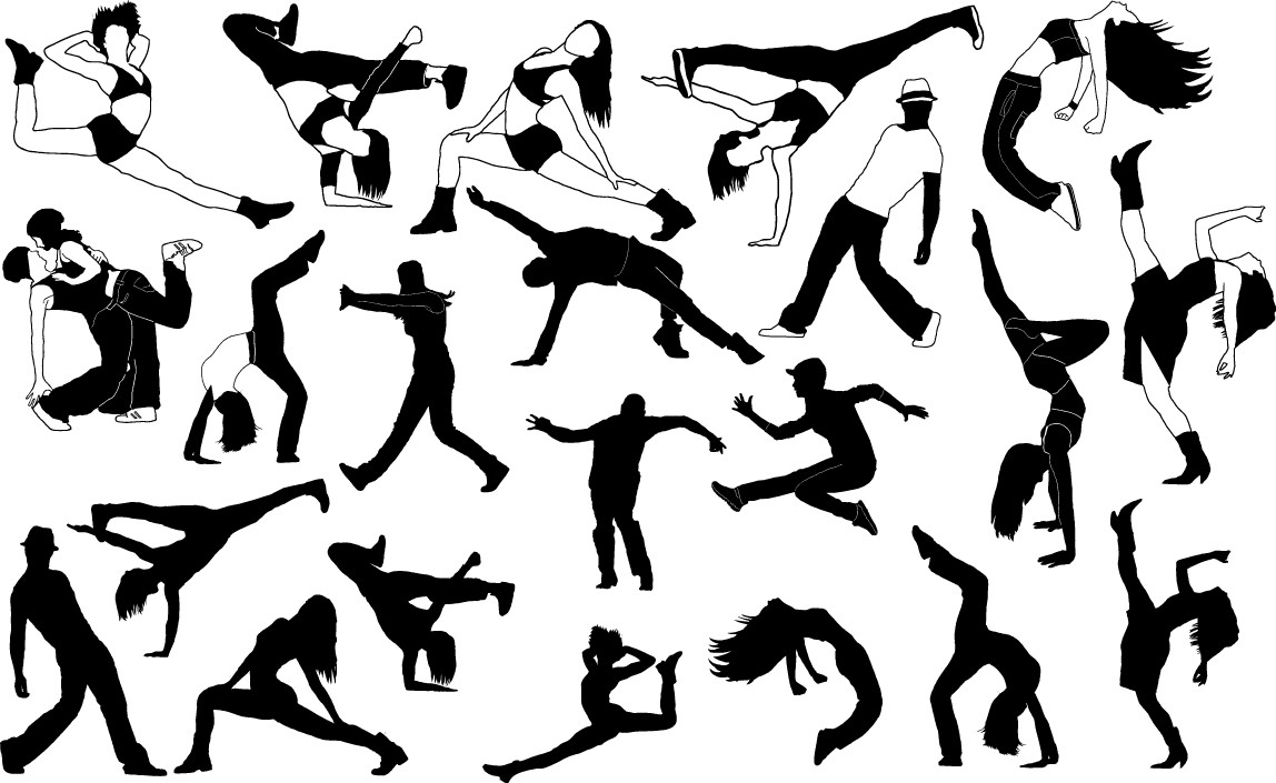 Dancers silhouette png