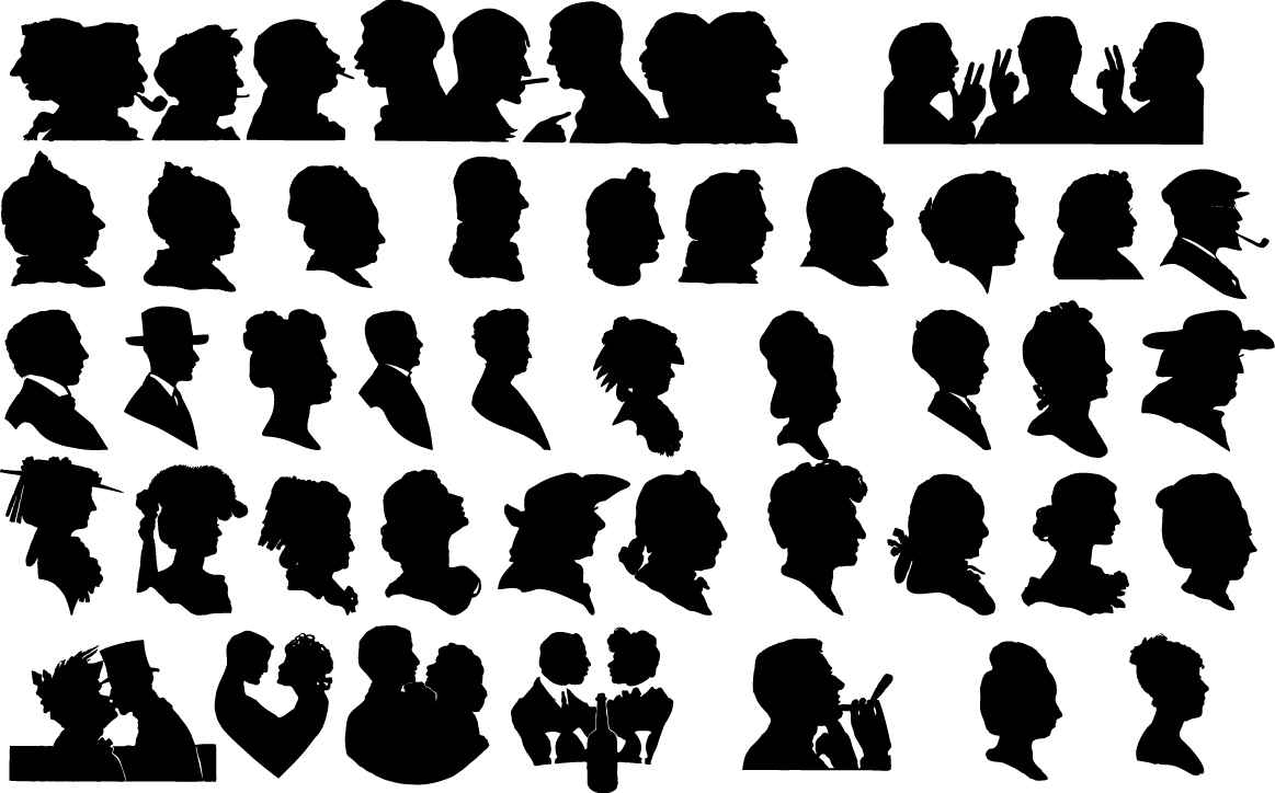 Face silhouettes png