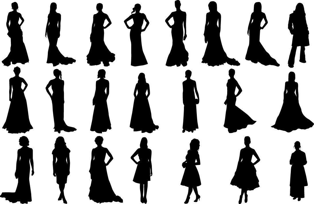 Fashion girls silhouettes png