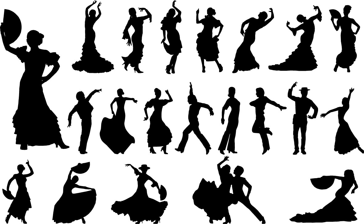 Flamenco dancers silhouette png
