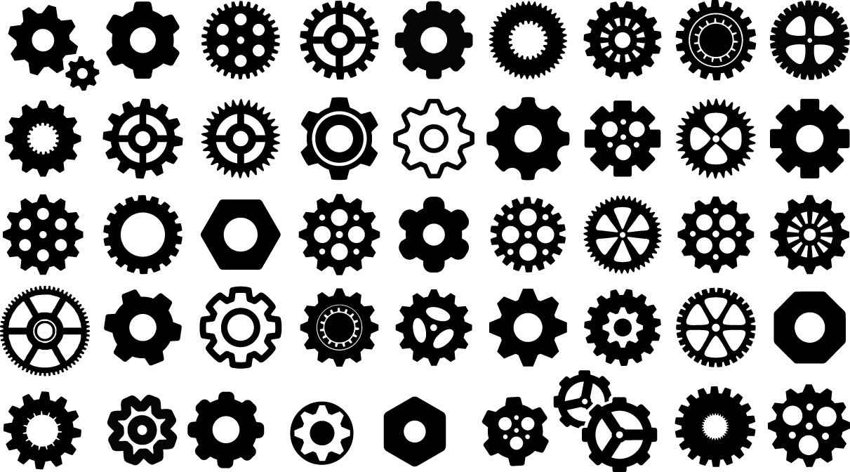 Gears silhouettes