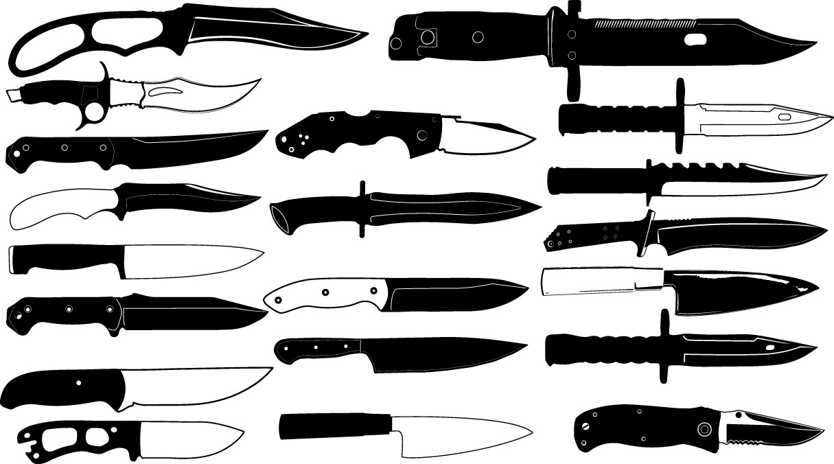 Knife silhouettes png