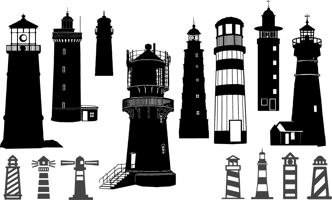 Lighthouse silhouettes