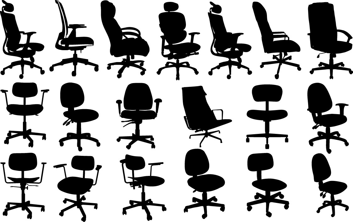 Office chair silhouettes png