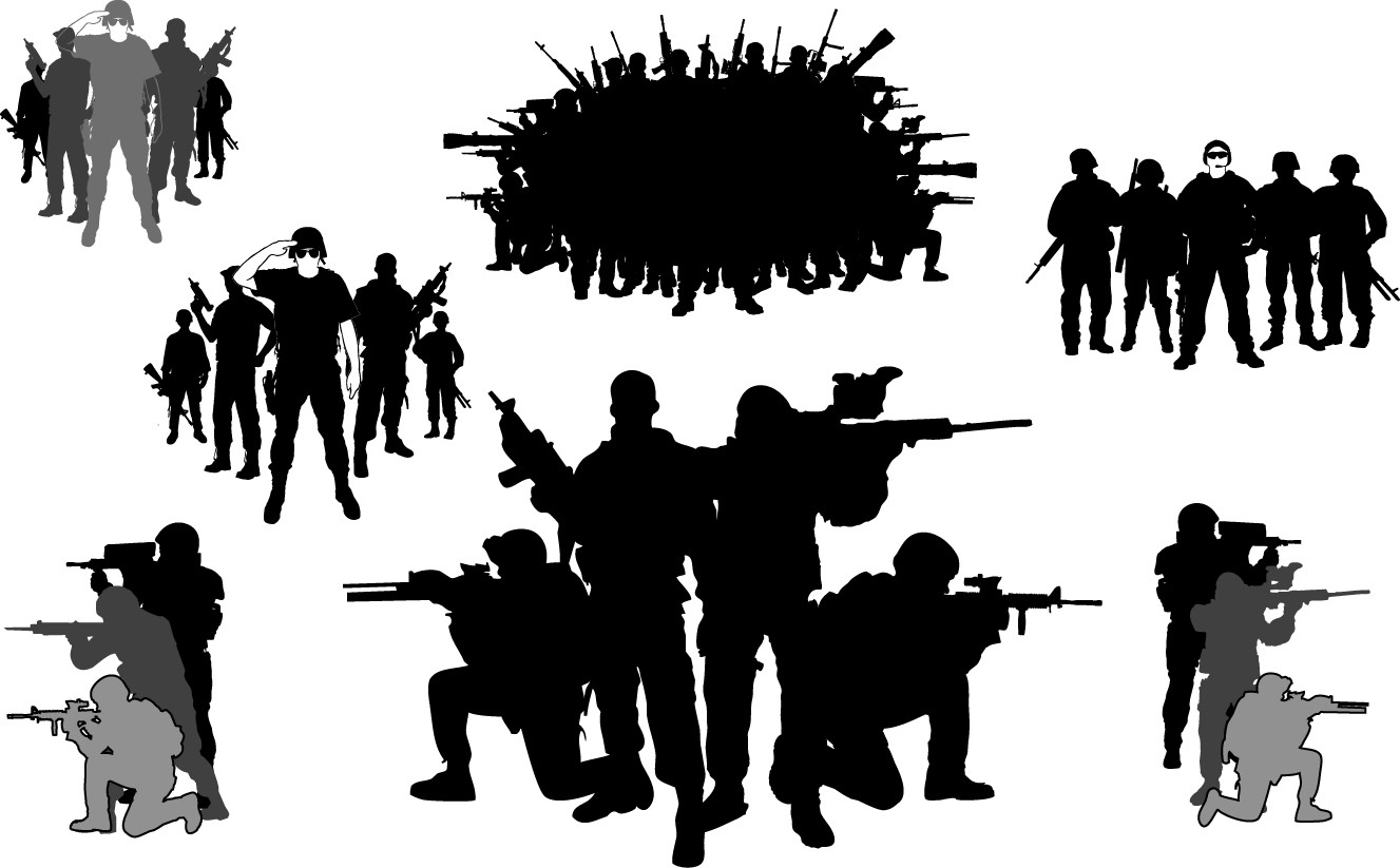 Soldier silhouettes png