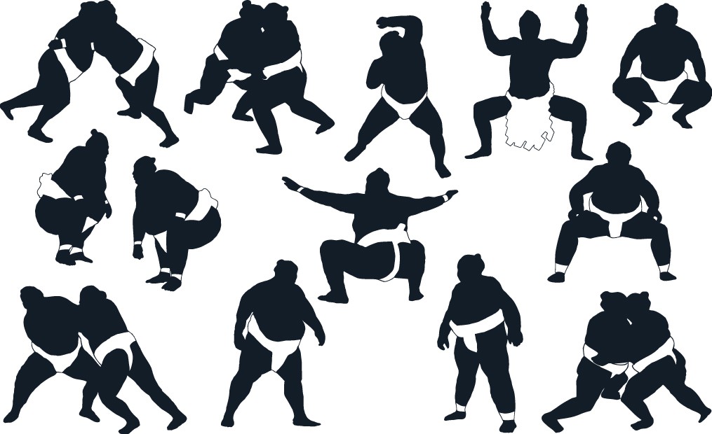 Sumo silhouettes png