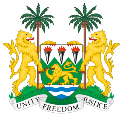 Sierra Leone Flag and Emblem png