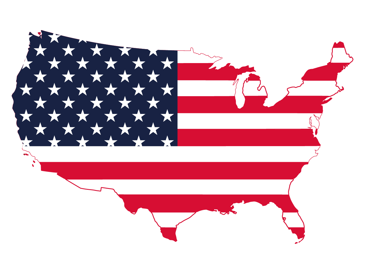 Flag map of the United States Logo png
