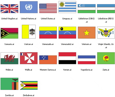 World Flags Set - AI Format